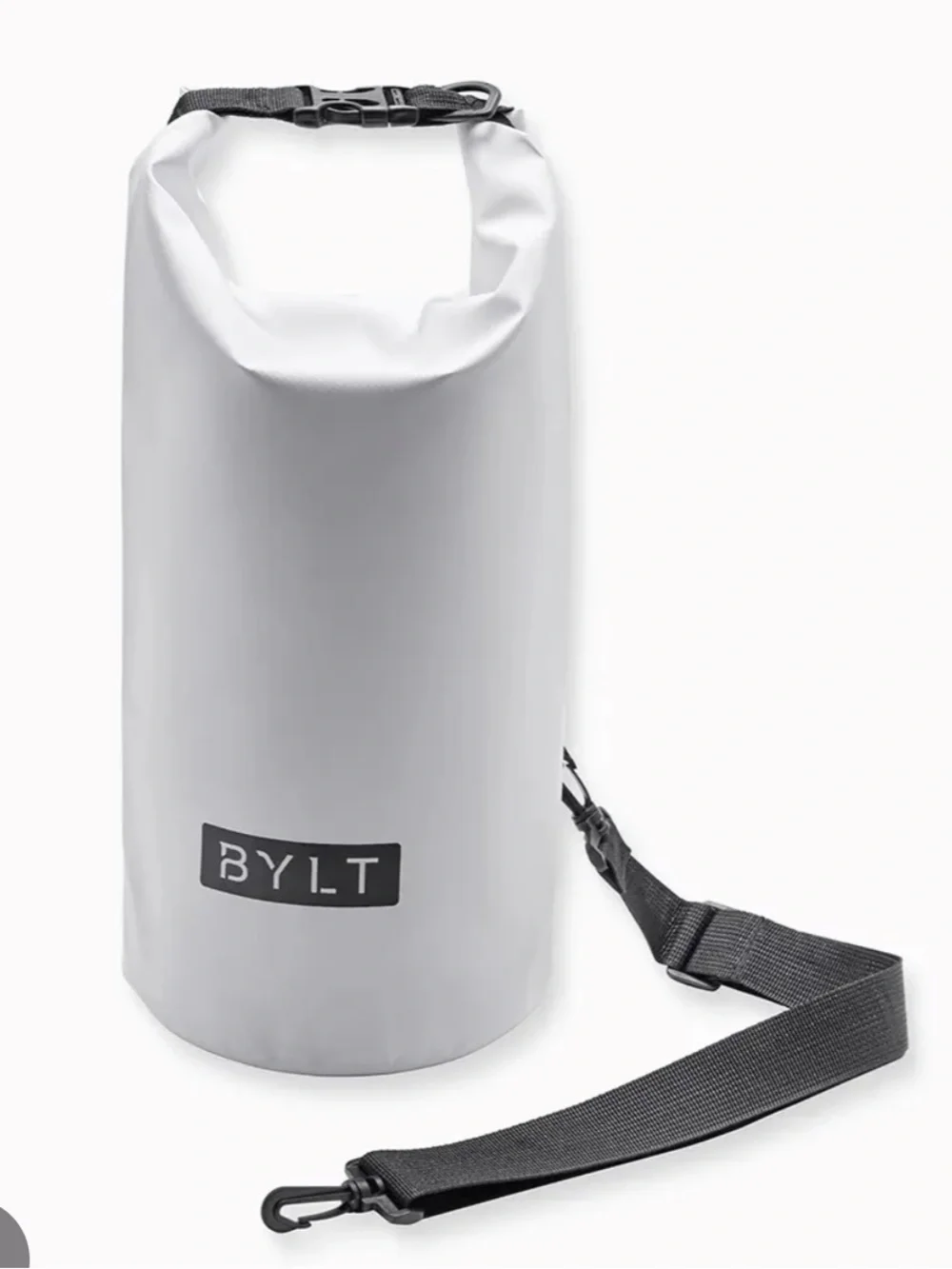 BYLT Basics White Dry Duffel with Black Strap